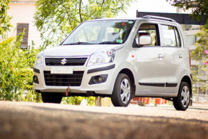 Sangli, India - April 12, 2014: Maruti Suzuki Wagon-R Car parked at bindi chock road in sangli